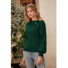 imagePRETTYGARDEN Womens 2025 Winter Pullover Sweater Casual Long Sleeve Crewneck Loose Chunky Knit Jumper Tops BlouseDark Green