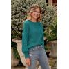 imagePRETTYGARDEN Womens 2025 Winter Pullover Sweater Casual Long Sleeve Crewneck Loose Chunky Knit Jumper Tops BlouseGreen