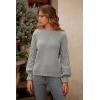 imagePRETTYGARDEN Womens 2025 Winter Pullover Sweater Casual Long Sleeve Crewneck Loose Chunky Knit Jumper Tops BlouseGrey