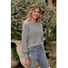 imagePRETTYGARDEN Womens 2025 Winter Pullover Sweater Casual Long Sleeve Crewneck Loose Chunky Knit Jumper Tops BlouseGrey