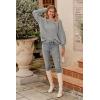 imagePRETTYGARDEN Womens 2025 Winter Pullover Sweater Casual Long Sleeve Crewneck Loose Chunky Knit Jumper Tops BlouseGrey