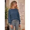 imagePRETTYGARDEN Womens 2025 Winter Pullover Sweater Casual Long Sleeve Crewneck Loose Chunky Knit Jumper Tops BlouseGrey Blue