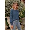 imagePRETTYGARDEN Womens 2025 Winter Pullover Sweater Casual Long Sleeve Crewneck Loose Chunky Knit Jumper Tops BlouseGrey Blue