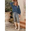 imagePRETTYGARDEN Womens 2025 Winter Pullover Sweater Casual Long Sleeve Crewneck Loose Chunky Knit Jumper Tops BlouseGrey Blue
