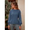 imagePRETTYGARDEN Womens 2025 Winter Pullover Sweater Casual Long Sleeve Crewneck Loose Chunky Knit Jumper Tops BlouseGrey Blue