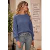 imagePRETTYGARDEN Womens 2025 Winter Pullover Sweater Casual Long Sleeve Crewneck Loose Chunky Knit Jumper Tops BlouseHaze Blue