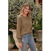 imagePRETTYGARDEN Womens 2025 Winter Pullover Sweater Casual Long Sleeve Crewneck Loose Chunky Knit Jumper Tops BlouseKhaki
