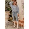 imagePRETTYGARDEN Womens 2025 Winter Pullover Sweater Casual Long Sleeve Crewneck Loose Chunky Knit Jumper Tops BlouseLight Grey