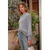 imagePRETTYGARDEN Womens 2025 Winter Pullover Sweater Casual Long Sleeve Crewneck Loose Chunky Knit Jumper Tops BlouseLight Grey