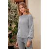 imagePRETTYGARDEN Womens 2025 Winter Pullover Sweater Casual Long Sleeve Crewneck Loose Chunky Knit Jumper Tops BlouseLight Grey