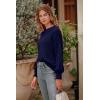 imagePRETTYGARDEN Womens 2025 Winter Pullover Sweater Casual Long Sleeve Crewneck Loose Chunky Knit Jumper Tops BlouseNavy