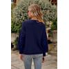 imagePRETTYGARDEN Womens 2025 Winter Pullover Sweater Casual Long Sleeve Crewneck Loose Chunky Knit Jumper Tops BlouseNavy