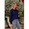 imagePRETTYGARDEN Womens 2025 Winter Pullover Sweater Casual Long Sleeve Crewneck Loose Chunky Knit Jumper Tops BlouseNavy