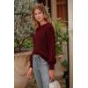 imagePRETTYGARDEN Womens 2025 Winter Pullover Sweater Casual Long Sleeve Crewneck Loose Chunky Knit Jumper Tops BlouseRed