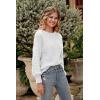 imagePRETTYGARDEN Womens 2025 Winter Pullover Sweater Casual Long Sleeve Crewneck Loose Chunky Knit Jumper Tops BlouseWhite