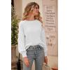 imagePRETTYGARDEN Womens 2025 Winter Pullover Sweater Casual Long Sleeve Crewneck Loose Chunky Knit Jumper Tops BlouseWhite