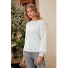 imagePRETTYGARDEN Womens 2025 Winter Pullover Sweater Casual Long Sleeve Crewneck Loose Chunky Knit Jumper Tops BlouseWhite