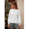 imagePRETTYGARDEN Womens 2025 Winter Pullover Sweater Casual Long Sleeve Crewneck Loose Chunky Knit Jumper Tops BlouseWhite