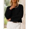 imagePRETTYGARDEN Womens Fall Sweaters 2025 Casual Loose Crewneck Ribbed Long Sleeve Top Knit Pullover SweaterBlack
