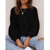 imagePRETTYGARDEN Womens Fall Sweaters 2025 Casual Loose Crewneck Ribbed Long Sleeve Top Knit Pullover SweaterBlack