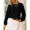 imagePRETTYGARDEN Womens Fall Sweaters 2025 Casual Loose Crewneck Ribbed Long Sleeve Top Knit Pullover SweaterBlack