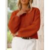 imagePRETTYGARDEN Womens Fall Sweaters 2025 Casual Loose Crewneck Ribbed Long Sleeve Top Knit Pullover SweaterRust Red