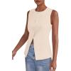 imagePRETTYGARDEN Womens Summer Suit Vest Tops 2025 Dressy Business Casual Sleeveless Button Down Trendy Fashion Blazer WaistcoatApricot