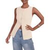 imagePRETTYGARDEN Womens Summer Suit Vest Tops 2025 Dressy Business Casual Sleeveless Button Down Trendy Fashion Blazer WaistcoatApricot