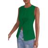 imagePRETTYGARDEN Womens Summer Suit Vest Tops 2025 Dressy Business Casual Sleeveless Button Down Trendy Fashion Blazer WaistcoatGreen