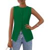 imagePRETTYGARDEN Womens Summer Suit Vest Tops 2025 Dressy Business Casual Sleeveless Button Down Trendy Fashion Blazer WaistcoatGreen