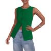 imagePRETTYGARDEN Womens Summer Suit Vest Tops 2025 Dressy Business Casual Sleeveless Button Down Trendy Fashion Blazer WaistcoatGreen