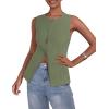 imagePRETTYGARDEN Womens Summer Suit Vest Tops 2025 Dressy Business Casual Sleeveless Button Down Trendy Fashion Blazer WaistcoatLight Green