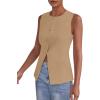 imagePRETTYGARDEN Womens Summer Suit Vest Tops 2025 Dressy Business Casual Sleeveless Button Down Trendy Fashion Blazer WaistcoatLight Khaki