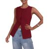 imagePRETTYGARDEN Womens Summer Suit Vest Tops 2025 Dressy Business Casual Sleeveless Button Down Trendy Fashion Blazer WaistcoatRed