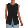 imagePRETTYGARDEN Womens Summer Suit Vest Tops 2025 Dressy Business Casual Sleeveless Button Down Trendy Fashion Blazer WaistcoatBlack