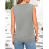 imagePRETTYGARDEN Sweater Vest Women Summer Tank Tops 2025 Sleeveless Button Down Trendy Clothes Business Casual Knit OutfitsGrey