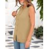 imagePRETTYGARDEN Sweater Vest Women Summer Tank Tops 2025 Sleeveless Button Down Trendy Clothes Business Casual Knit OutfitsLight Khaki