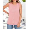 imagePRETTYGARDEN Sweater Vest Women Summer Tank Tops 2025 Sleeveless Button Down Trendy Clothes Business Casual Knit OutfitsPink
