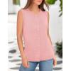 imagePRETTYGARDEN Sweater Vest Women Summer Tank Tops 2025 Sleeveless Button Down Trendy Clothes Business Casual Knit OutfitsPink