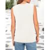 imagePRETTYGARDEN Sweater Vest Women Summer Tank Tops 2025 Sleeveless Button Down Trendy Clothes Business Casual Knit OutfitsWhite