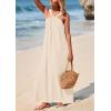 imagePRETTYGARDEN Womens 2025 Casual Long Summer Dresses Sleeveless Strappy Loose Flowy Beach Vacation Maxi Dress with PocketsApricot