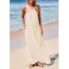 imagePRETTYGARDEN Womens 2025 Casual Long Summer Dresses Sleeveless Strappy Loose Flowy Beach Vacation Maxi Dress with PocketsApricot