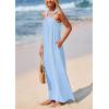 imagePRETTYGARDEN Womens 2025 Casual Long Summer Dresses Sleeveless Strappy Loose Flowy Beach Vacation Maxi Dress with PocketsBlue