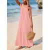 imagePRETTYGARDEN Womens 2025 Casual Long Summer Dresses Sleeveless Strappy Loose Flowy Beach Vacation Maxi Dress with PocketsPink