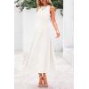 imagePRETTYGARDEN Womens Summer Midi Dresses 2025 Sleeveless Crewneck Knit A Line Pleated Swing Wedding Guest Casual Tank DressBeige White