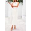 imagePRETTYGARDEN Womens Summer Midi Dresses 2025 Sleeveless Crewneck Knit A Line Pleated Swing Wedding Guest Casual Tank DressBeige White