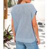 imagePRETTYGARDEN Womens Summer Tops 2025 Spring Sweater Pullover Crochet Hollow Out Cap Sleeve Crew Neck Knit Beach Cover UpsLight Blue
