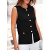 imagePRETTYGARDEN Womens Sweater Vests 2025 Spring Summer Trendy Sleeveless Tank Tops Knit Button Down Cardigan WaistcoatBlack