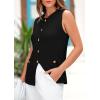 imagePRETTYGARDEN Womens Sweater Vests 2025 Spring Summer Trendy Sleeveless Tank Tops Knit Button Down Cardigan WaistcoatBlack