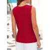 imagePRETTYGARDEN Womens Sweater Vests 2025 Spring Summer Trendy Sleeveless Tank Tops Knit Button Down Cardigan WaistcoatRed